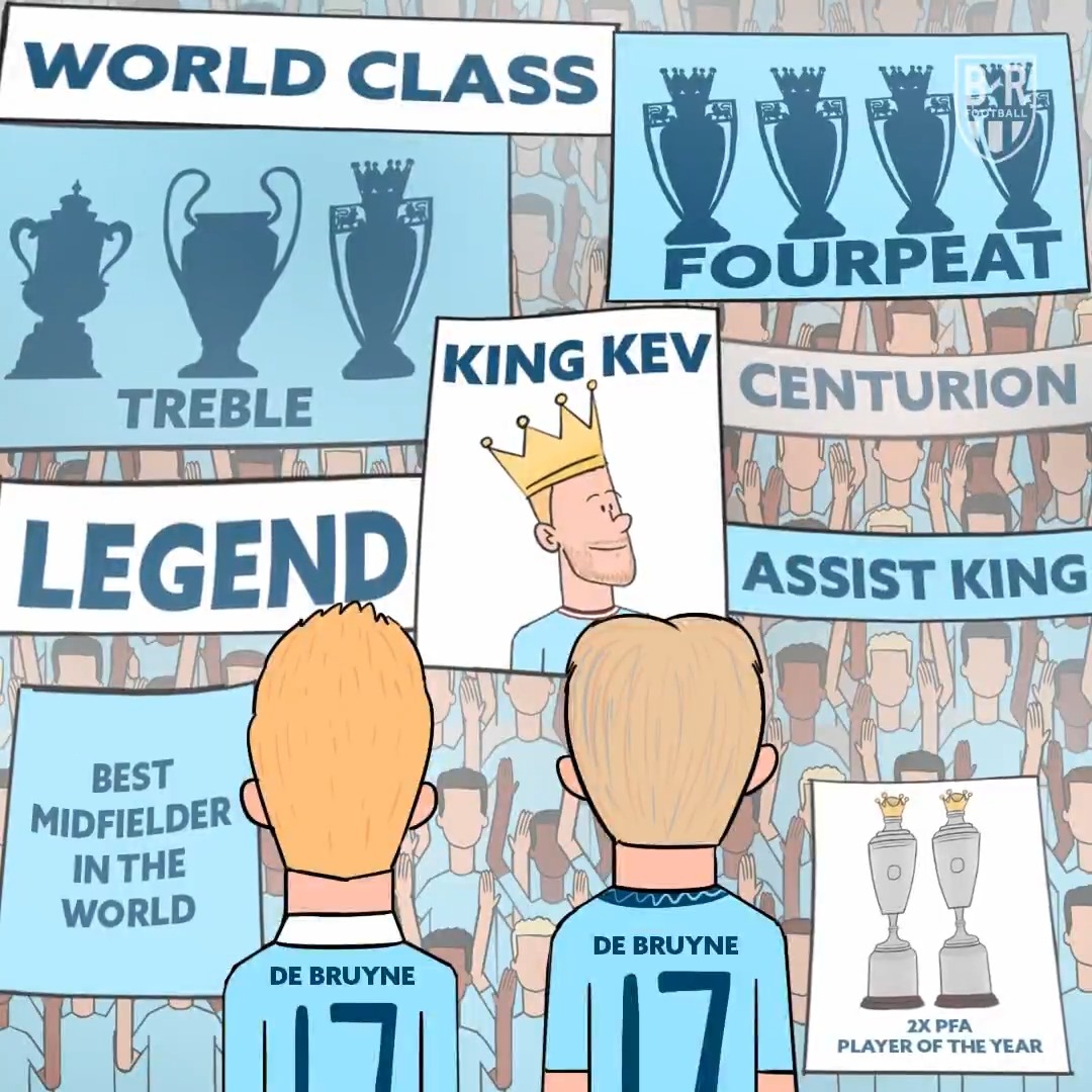 422 games. 177 assists. 108 goals. 18 trophies. Countless memories. Kevin De Bruyne leaves Man City an absolute legend 🥺👏
