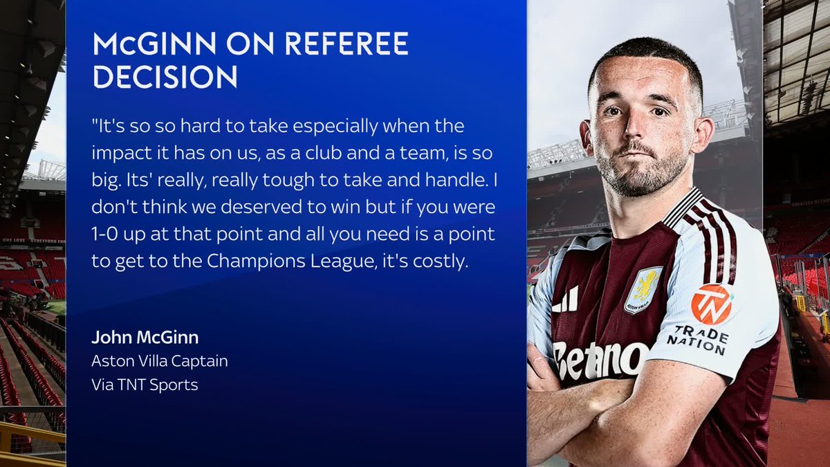 "It's so hard to take" John McGinn reacts to Aston Villa missing out on Champions League football next season. The midfielder reflected on Morgan Rogers' disallowed goal when the game was 0-0.