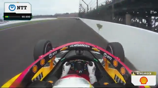 He's making moves! After starting in the back, Josef Newgarden is up to P14 in the #Indy500.