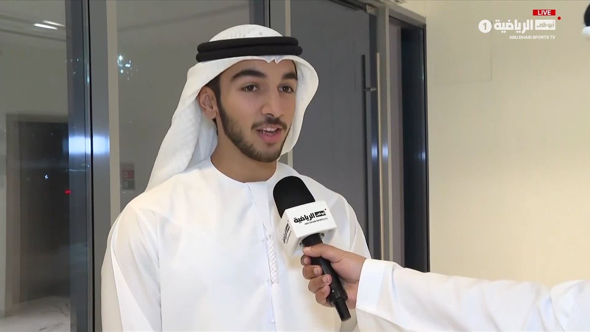"#محمد_بن_راشد هو مصدر الإلهام ودائماً نتعلم من سموه" الشيخ محمد بن راشد بن محمد بن راشد آل مكتوم رئيس مجلس إدارة نادي شباب الأهلي #الجزيرة_شباب_الأهلي #دوري_أدنوك_للمحترفين #أبوظبي_الرياضية 1