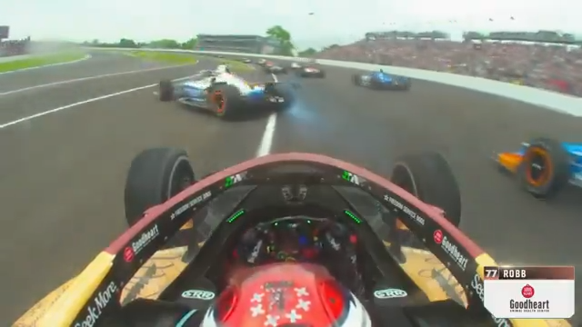 Replay of Kyle Larson's crash #INDY500