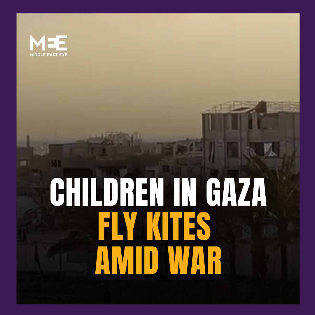 Despite the war and ongoing Israeli airstrikes, Gaza residents are flying kites as a simple form of escape and entertainment. British surgeon Victoria Rose, currently in Gaza, observed children flying handmade kites constructed from bin bags.