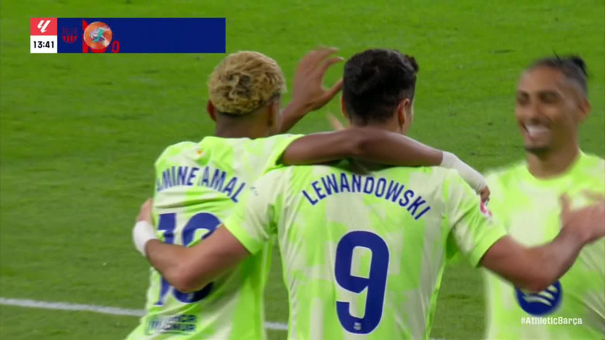 LEWANDOWSKI CHIPS UNAI SIMON! FERMIN LOPEZ WITH THE ASSIST!