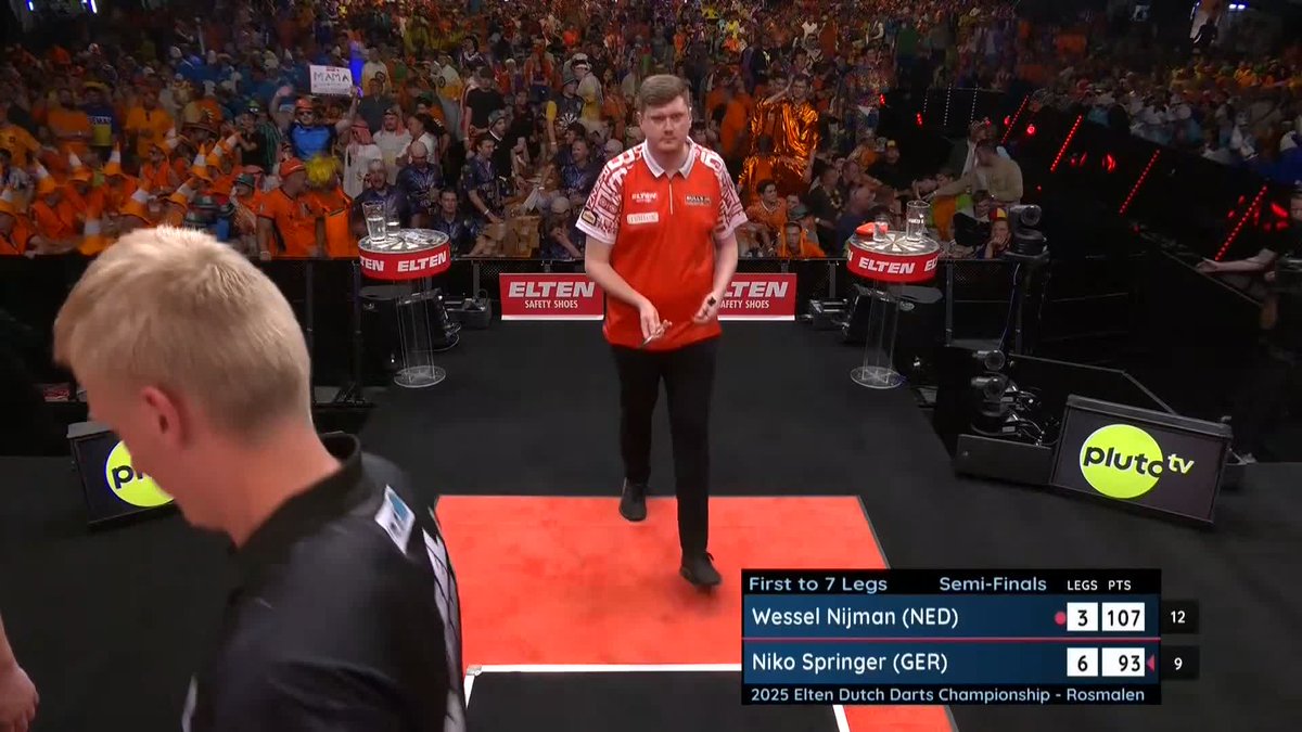 SPRINGER INTO THE FINAL! Niko Springer produces another ton-plus average to beat Wessel Nijman in a battle between two of the sport's brightest young talents! 📺 #ET7 | SF