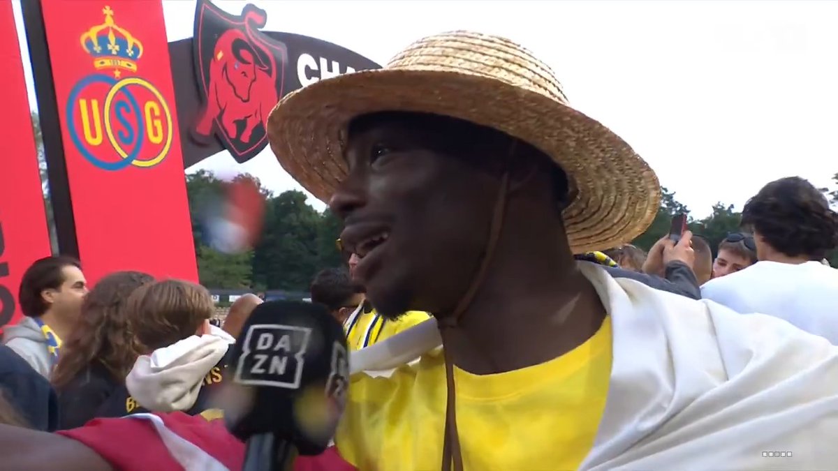 Promise David 🇨🇦 scored twice off the bench to lead Union Saint-Gilloise to their first league title in 90 years. However, that was only the second-best thing he did today. This postmatch interview was the best.