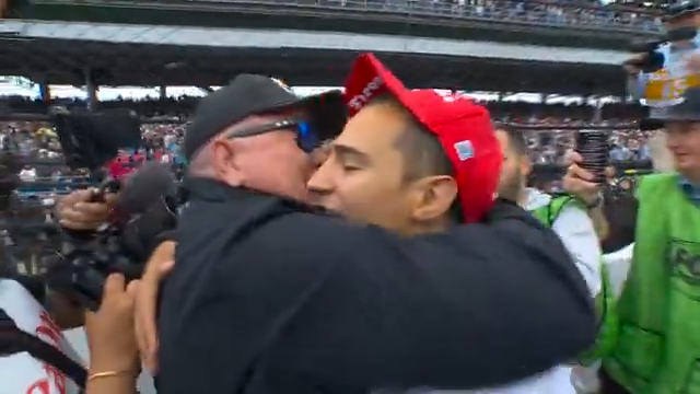 A hug from the boss. #Indy500 Chip Ganassi Racing ⚡️