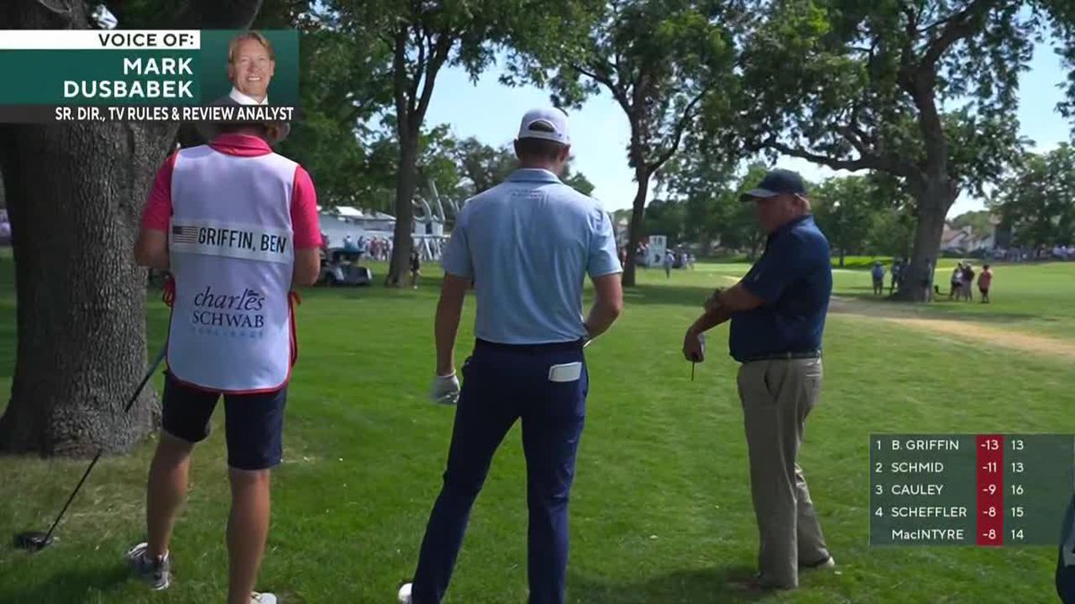 🚨👀🆓 #WATCH — Free relief given to tournament leader Ben Griffin