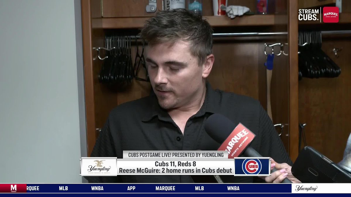Reese McGuire reflects on his Cubs' debut and the journey to get there: "Never give up on your dream and just keep believing in yourself."