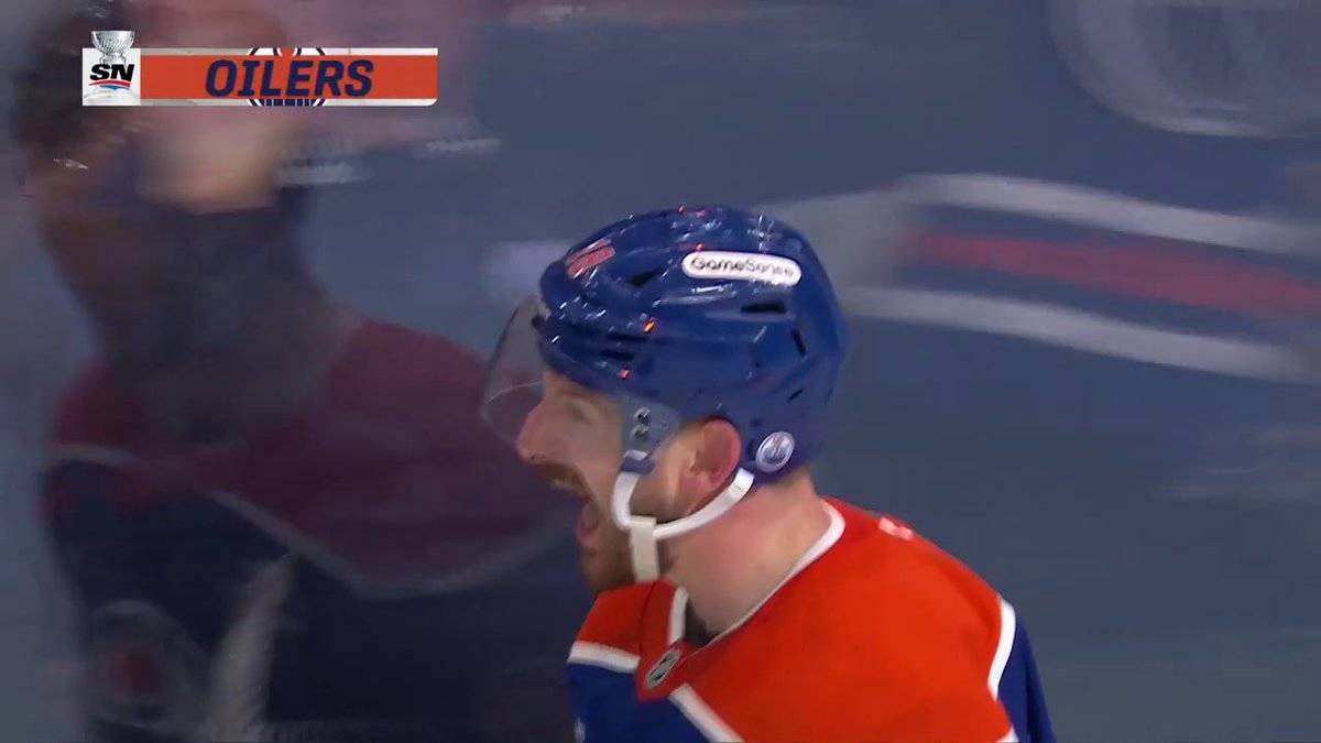 Zach Hyman finishes a beautiful pass from Ryan Nugent-Hopkins, who has his third assist of the day! 🙌 #StanleyCup #NHLStats: 🇺🇸: ABC & ESPN+ ➡️ 🇨🇦: Sportsnet or stream on Sportsnet+ ➡️