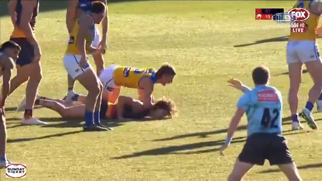 "That to me is worse than a tackle..." Given some of the other suspensions handed out this year, should Liam Baker cop a ban for this unnecessary act? #9FootyFurnace | Catch up on 9Now 🖥️