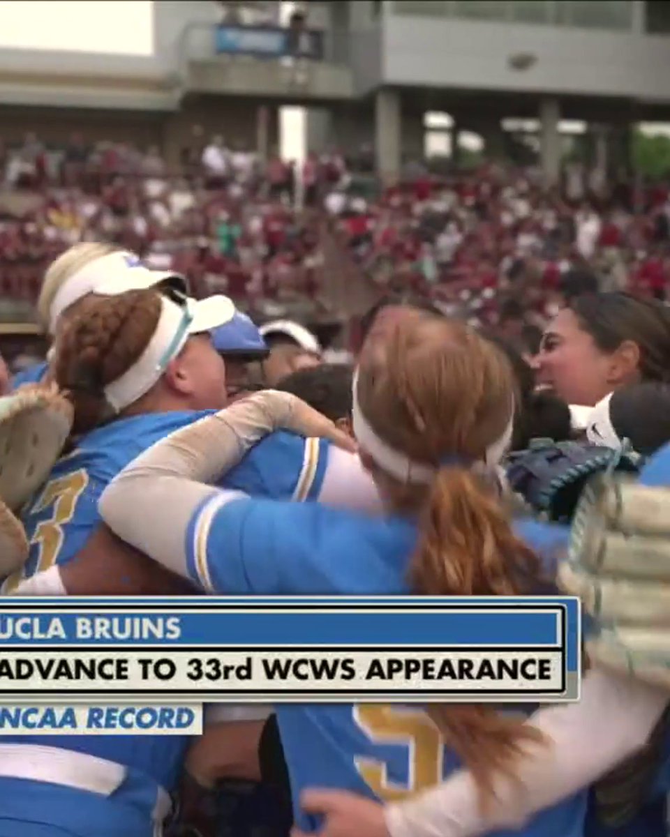UCLA ADVANCES TO THE WCWS FOR AN NCAA-RECORD 33RD APPEARANCE 👏 UCLA Softball