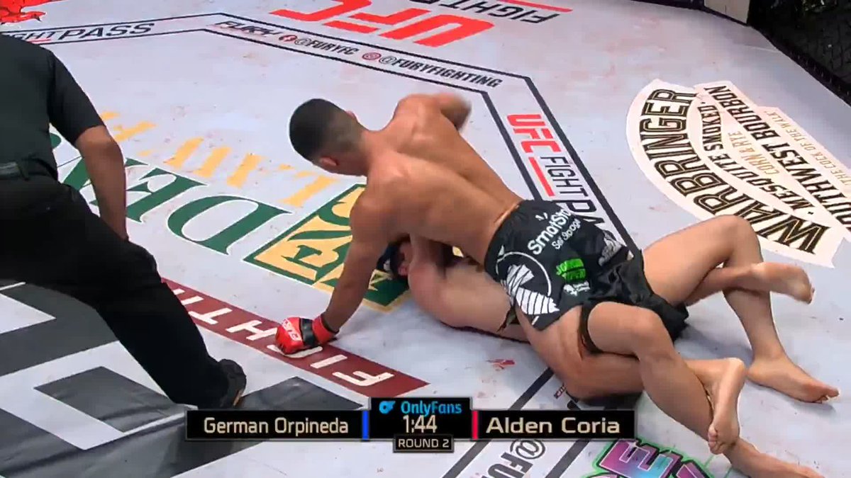 Coria gets the TKO in round 2! #FuryFC104