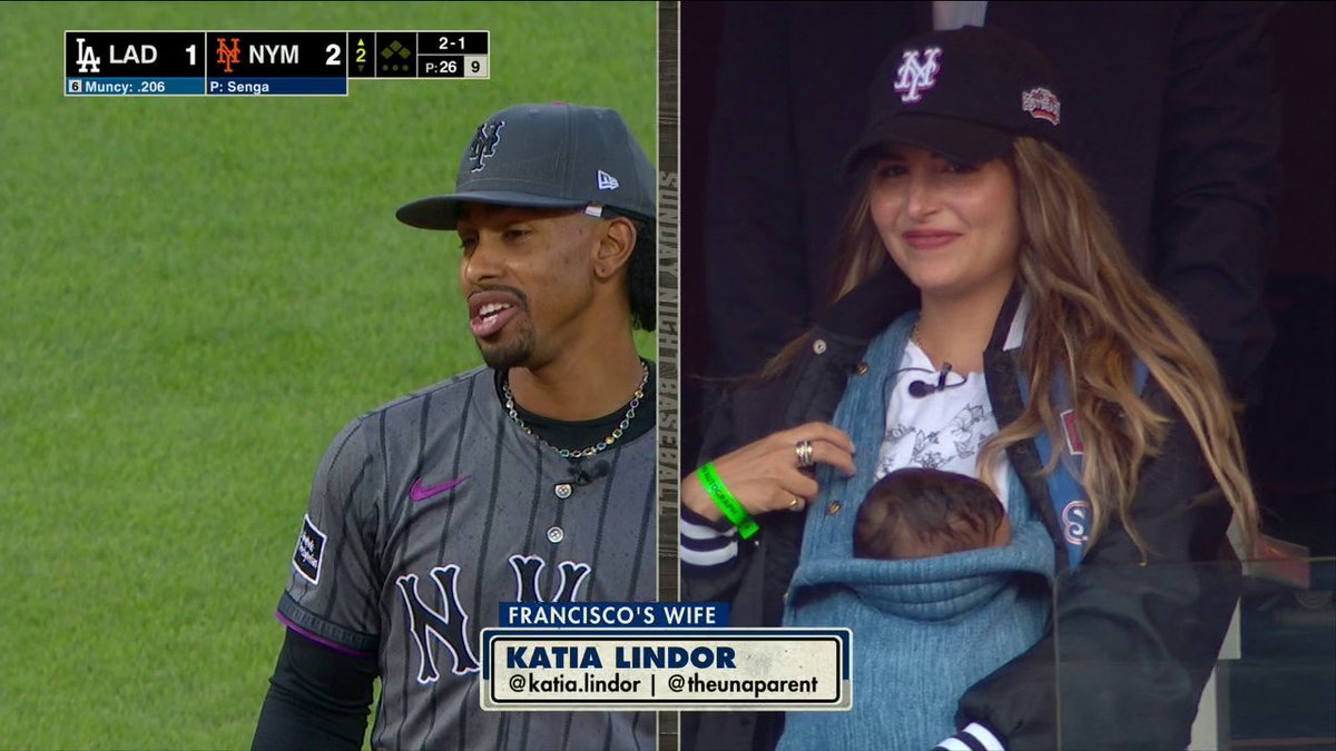 "What's harder? Turning a double play or 4 AM diaper changes?" 😅 This moment between Francisco Lindor and his wife, Katia ❤️