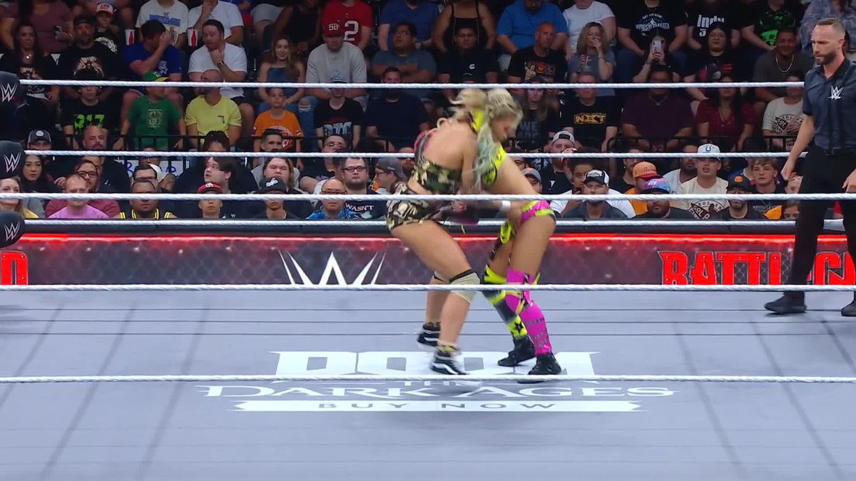.Sol Ruca and Kelani Jordan have come out on 🔥🔥🔥! #WWEBattleground