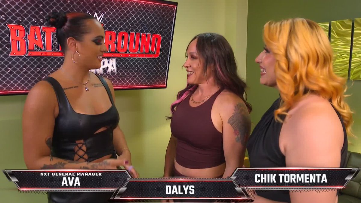 ¡Dalys la caribeña y CHIK TORMENTA están presentes esta noche en #NXTBattleground! Lucha Libre AAA Worldwide