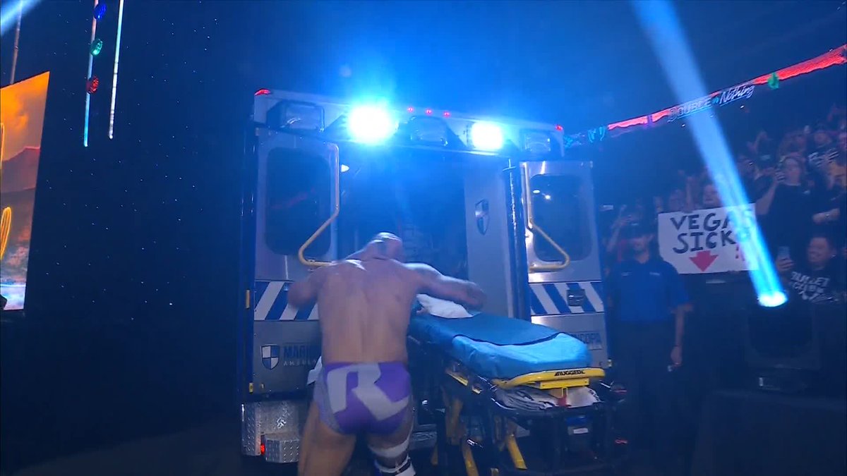 That was too close for Ricochet! Watch #AEWDoN LIVE on PPV right now!