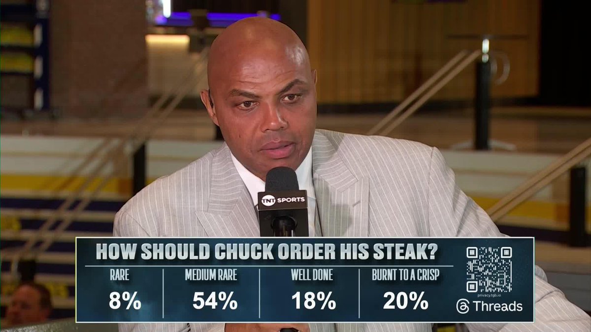 "Throw some sauce on it and it's good." 😂 Chuck's not eating a medium-rare steak, America 🥩