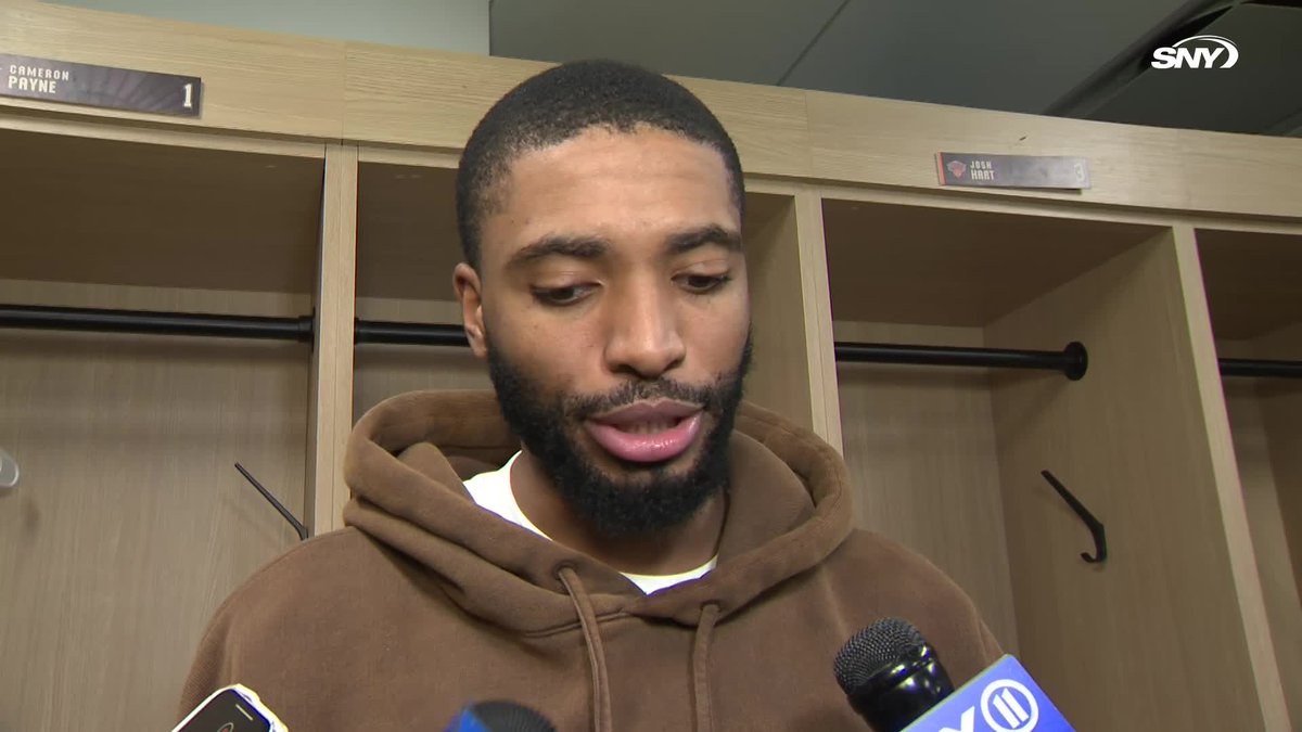 "KAT, when he gets in that zone like that, it's gonna be tough to stop him. We needed every single point that he gave us in that fourth quarter." Mikal Bridges talks about Karl-Anthony Towns' performance in the fourth quarter: