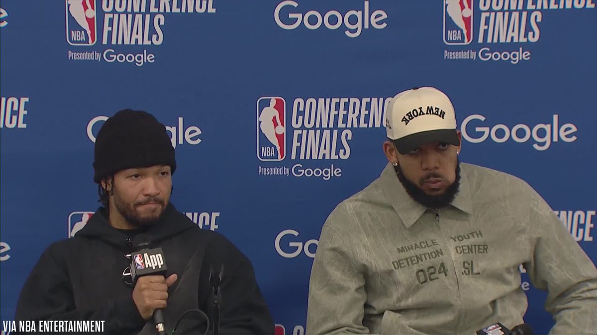 "Unpredictable, obviously no lead is safe. Both teams are going to fight until the buzzer." Jalen Brunson was asked what he's made of this series so far: