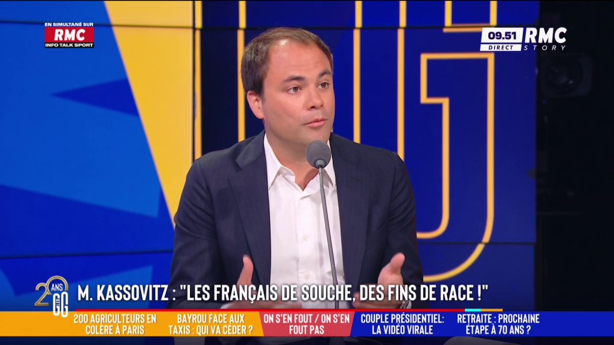 🚨 M. Kassovitz : "Les Français de souche, des fins de race !" 🗣️ Charles Consigny : "C'est du racisme, une détestation des blancs. Il faut lui couper les vivres. Je ne veux pas que mes impôts financent des séries dans lesquelles joue monsieur Kassovitz." #GGRMC
