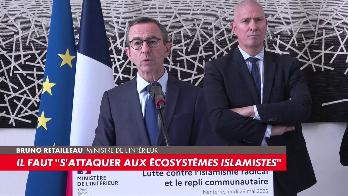 En déplacement à Nanterre à la suite de la publication d'un rapport sur l'influence des Frères musulmans en France, le ministre de l'Intérieur Bruno Retailleau dévoile les différentes pistes pour faire face à l'entrisme islamiste
