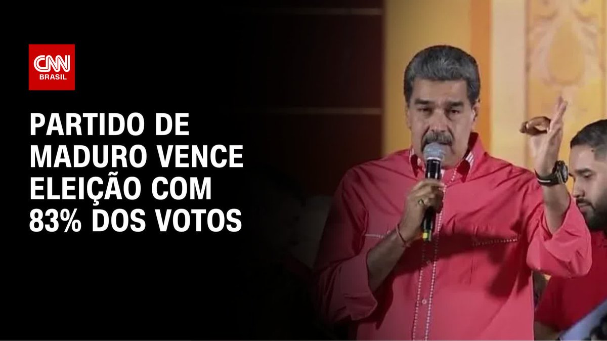 Partido de Maduro vence eleição com 83% dos votos; assista #CNNNovoDia