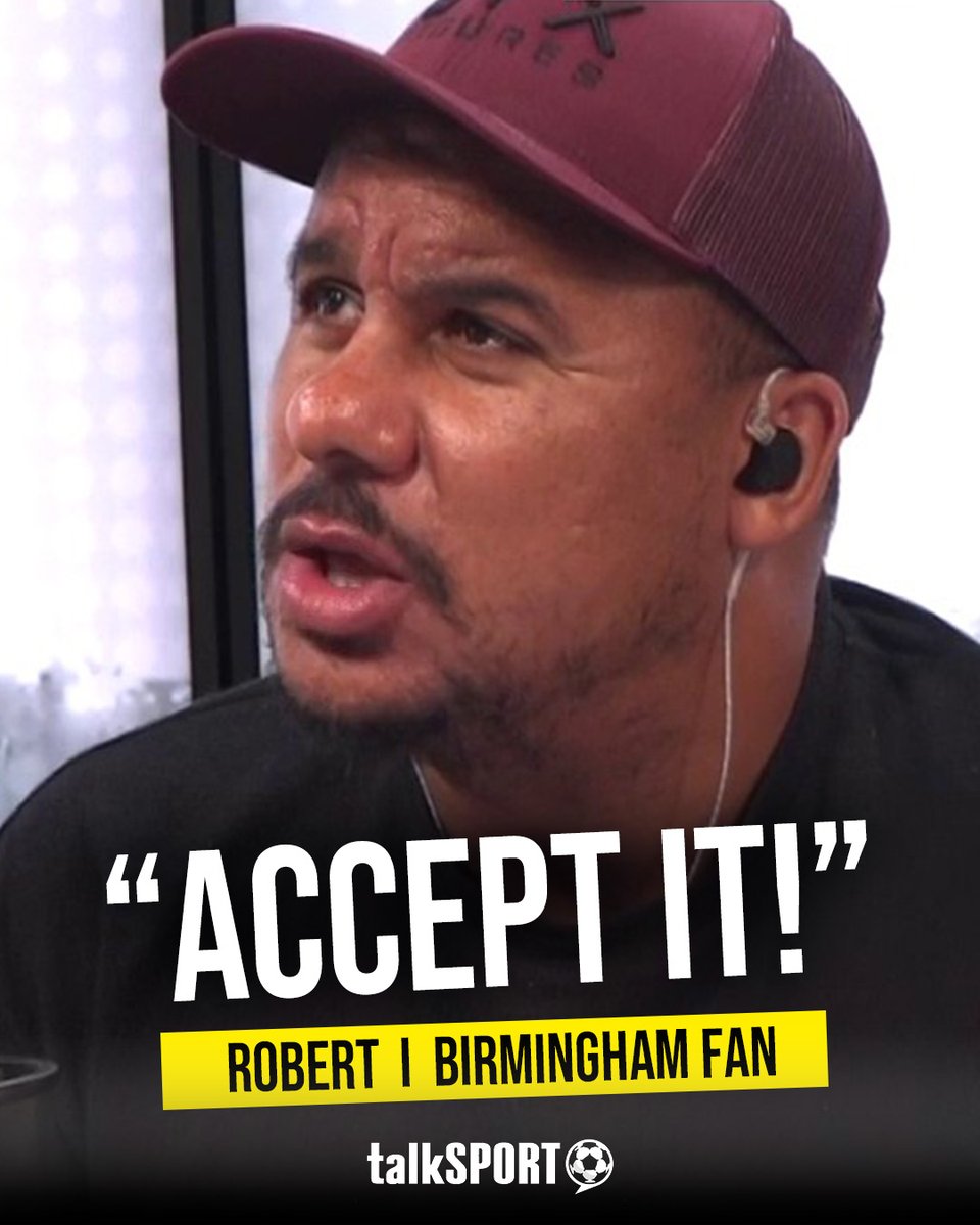 😢 "I can send you a box of tissues..." This Birmingham fan was sick of hearing Gabby MOAN about #AVFC's disallowed goal at Man United! 🤫