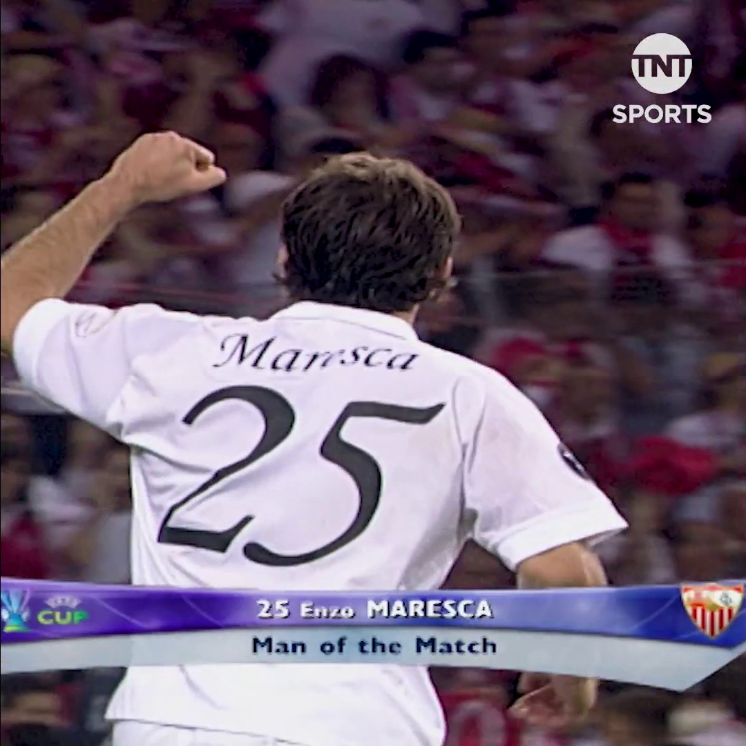 Enzo Maresca scored twice for Sevilla in the 2006 UEFA Cup final vs Middlesbrough 🔥 Man of the Match on a night to remember ✨