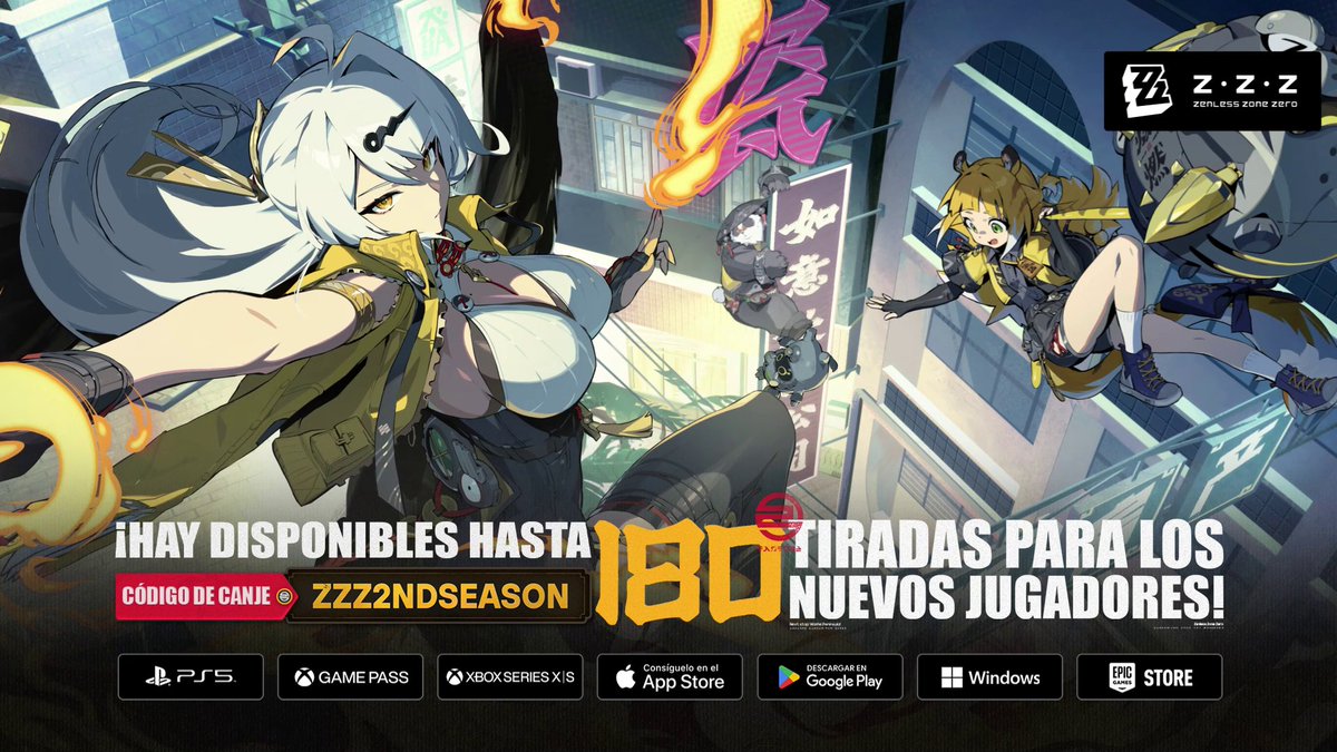 Anuncio especial de la temporada 2 | Zenless Zone Zero ¡La temporada 2 de Zenless Zone Zero «Allá donde la aurora alumbra los nimbos» está a punto de llegar! Próxima parada: ¡Península Waifei! ¡Celebración de aniversario con increíbles recompensas! ¡Los nuevos jugadores pueden obtener hasta 180 tiradas! ¡Inicia sesión durante la versión 2.0 y elige gratis un agente de grado S y un amplificador de grado S del gachapón permanente! ¡Desbloquea la trama principal para obtener los nuevos aspectos de Belle y Wise! Código de canje: ZZZ2NDSEASON ▼YouTube #zzzero #zenlesszonezero #Yixuan #NextstopWaifei