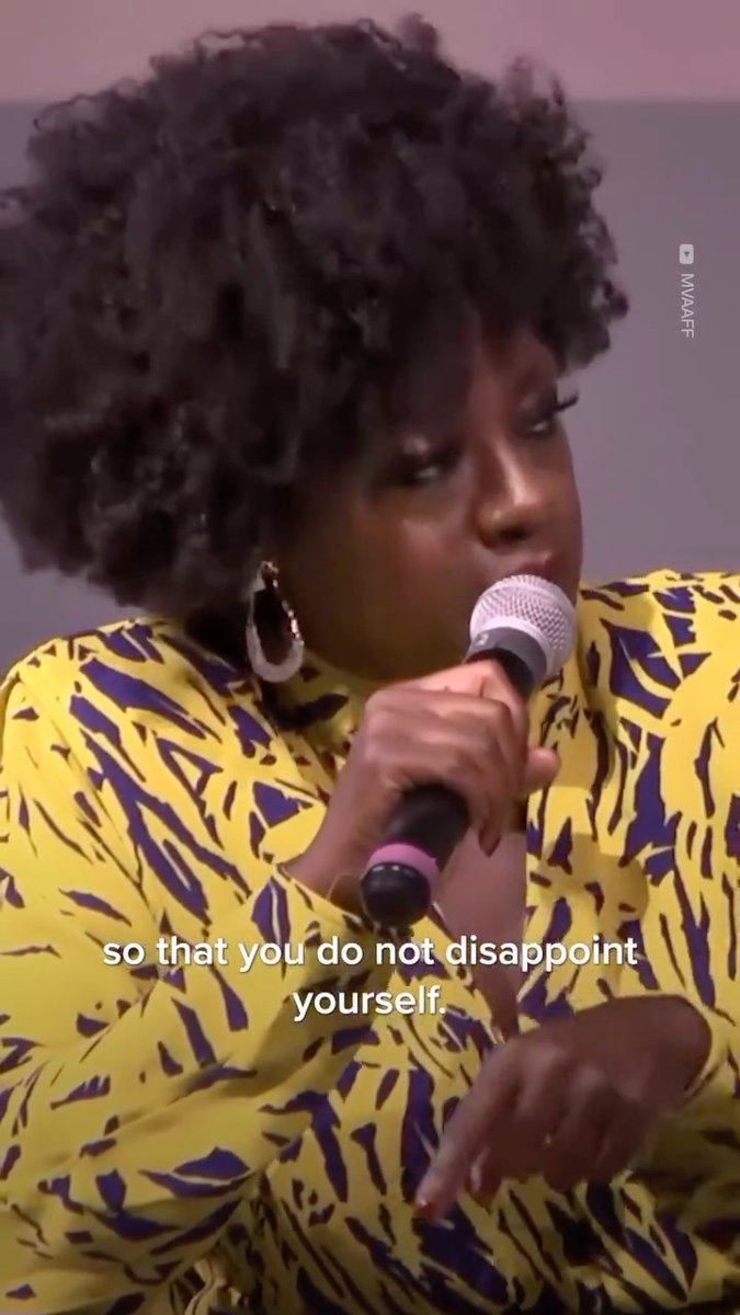 Do not disappoint yourself! Wise words for the incredible Viola Davis. Happy Monday, y'all! 🎥: femalequotient