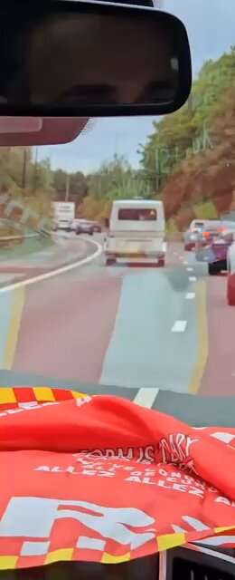 Salah spotted on the motorway 🤣🚗 #LFC