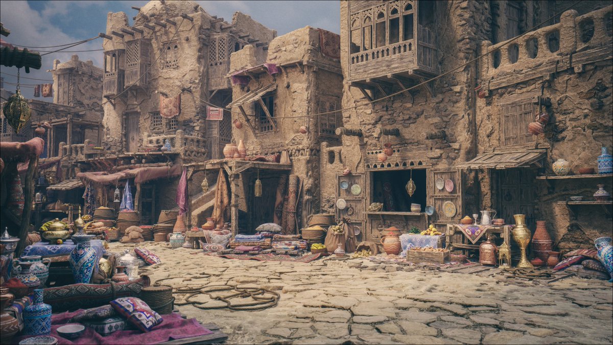 This Ancient Middle East Market Environment Asset Pack is the work of Material Artist Angel Fernandes🪙 Angel worked on the pack in his free time, polishing the assets continuously and had this to say about the addictive polishing/iterative process: "There is always a new material that comes to mind, a new modular thing you want to build, etc etc.. but at some point, you have to hit the brakes, call it a day..." It's a good thing he did, because now you can enjoy the pack, available on FAB here!: