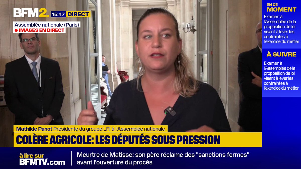 Agriculteurs: "Ils se trompent en pensant que continuer à vivre ce modèle-là, ils arriveront à vivre bien", estime Mathilde Panot #BFM2