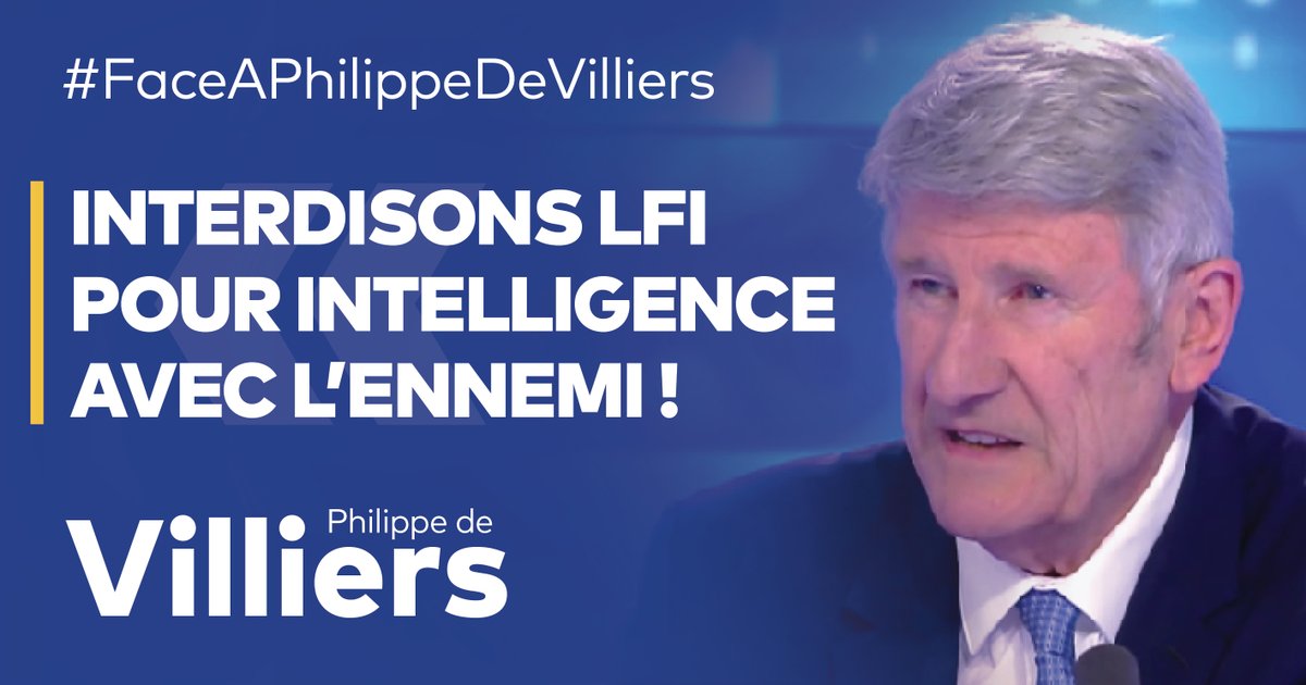 🎙Il y a deux tabous qui sont peut-être en train de sauter : • Le « bruxellit » : on ne pourra pas continuer avec cette #Europe, il faut reprendre le pouvoir ! • L’#islamisation de la France : il faut reprendre le contrôle de la politique migratoire en faisant sauter Schengen ! Il faut : • Interdire les Frères musulmans et LFI pour intelligence avec l’ennemi, • Mener une guerre — oui, une guerre — contre le narcotrafic, ou nous allons devenir un narco-État, • Couper les financements octroyés aux associations islamistes. 🔗Emission complète : #FaceAPhilippeDeVilliers #FADV #CNews