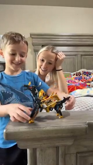 💥 Dinosaur Car Toys Magnetic cars transform into dinosaurs! Fun &amp; collision play for kids. Perfect gift for boys, girls on birthdays and festivals. 🛒Get it 👉
