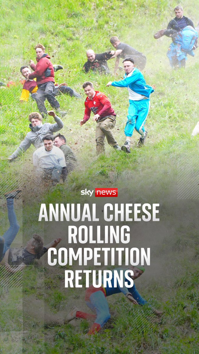 Thousands of spectators flocked to see the sporting action on Cooper’s Hill for the world-famous Gloucestershire Cheese Rolling competition.