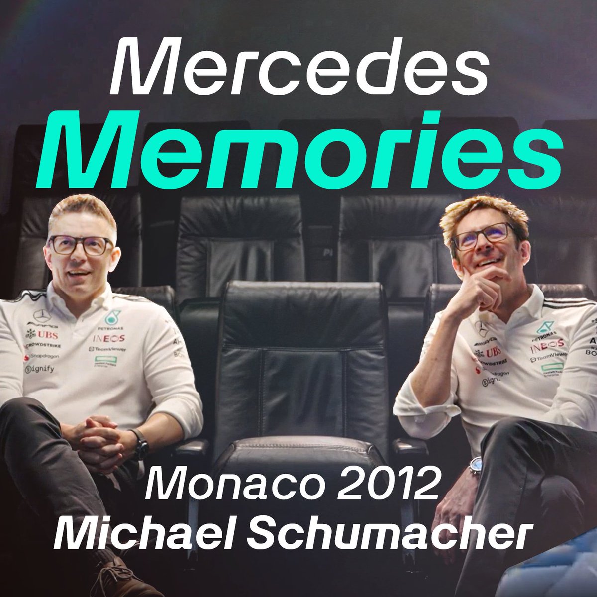 "One-handed through the swimming pool!" 🤯 Bono and Shov re-watch this stunning Miachel Michael Schumacher pole lap from 2012 👏