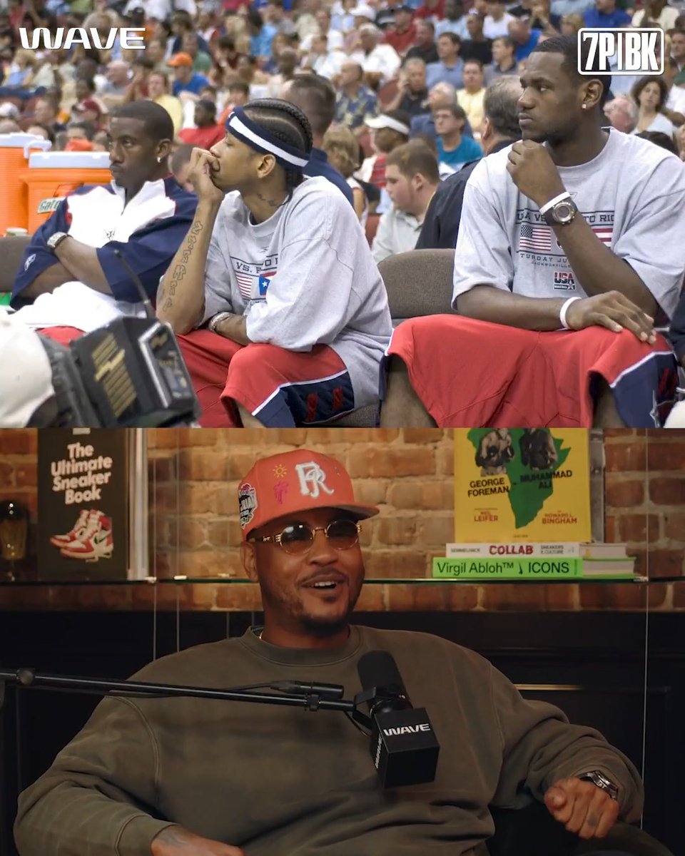 Melo knew when Amar'e, LeBron, and Allen Iverson got suspended during the 2004 Olympics that Larry Brown ran a tight ship 😬