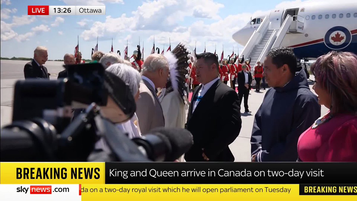 BREAKING: King Charles and Queen Camilla arrive in Canada on a two-day royal visit 📺 Sky 501, Virgin 602, Freeview 233 and YouTube