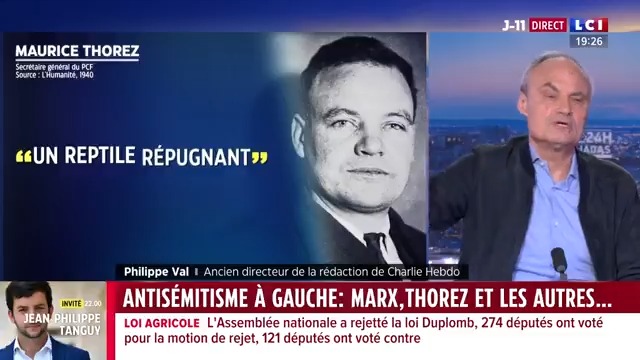 ▶️#Littérature - “La gauche et l’antisémitisme” : ”C’est pas l’antisémitisme de Dieudonné qui est le plus dangereux, parce que c’est “écrit dessus”, il est au banc de la société. C’est les gens qui sont compatibles avec l’antisémitisme.” Philippe Val #24hPujadas #LCI #La26 ⤵️