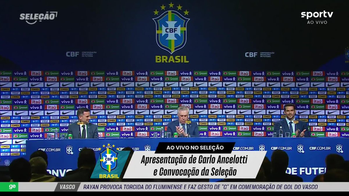 "é um grande orgulho comandar a seleção, que é a melhor do mundo" ancelotti é muito foda irmão