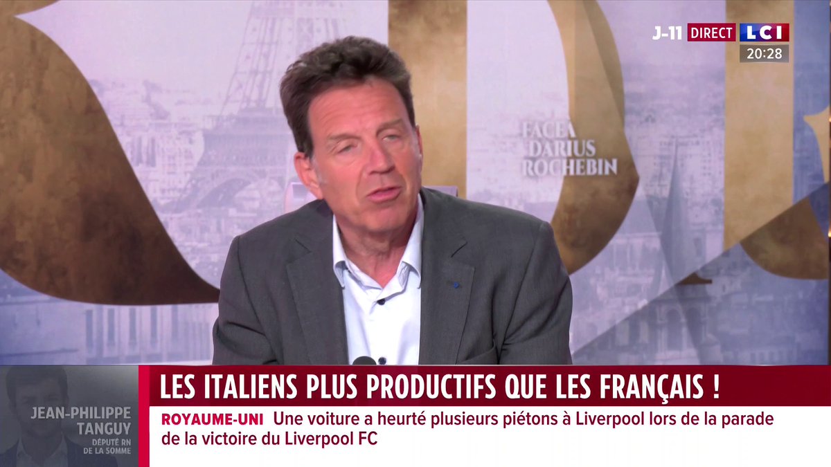 🔴 Taxes : "Ce n'est pas normal que l'on paie 12 % d'impôts sur les sociétés en Irlande et 25 % en France", regrette l'ancien patron du Medef, Geoffroy Roux de Bézieux ▶️ Face à Darius Rochebin
