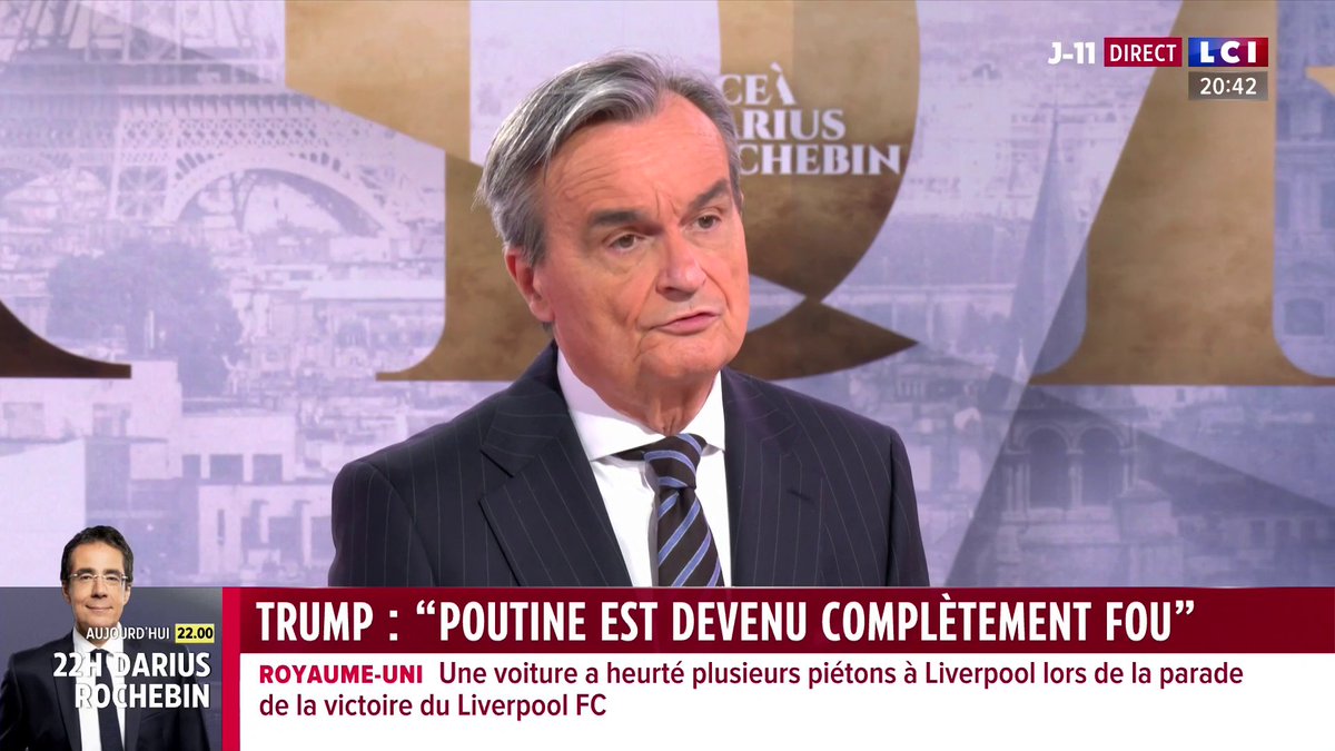 Pour Donald Trump, Poutine est devenu "complètement fou" 💬 "Trump se prépare à quitter le terrain" estime Gérard Araud ▶️ Face à Darius Rochebin