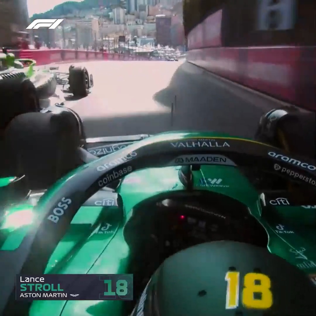 Around the outside! 👊 A mega move from Lance Stroll on the final lap of the Monaco Grand Prix to secure P15 💨 #F1 #MonacoGP
