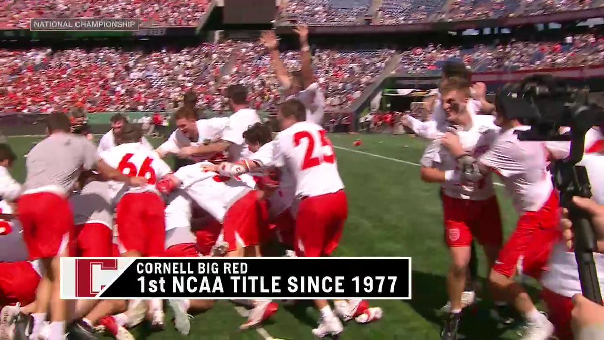 The moment the Cornell Big Red became NCAA men's lacrosse national champions 🏆