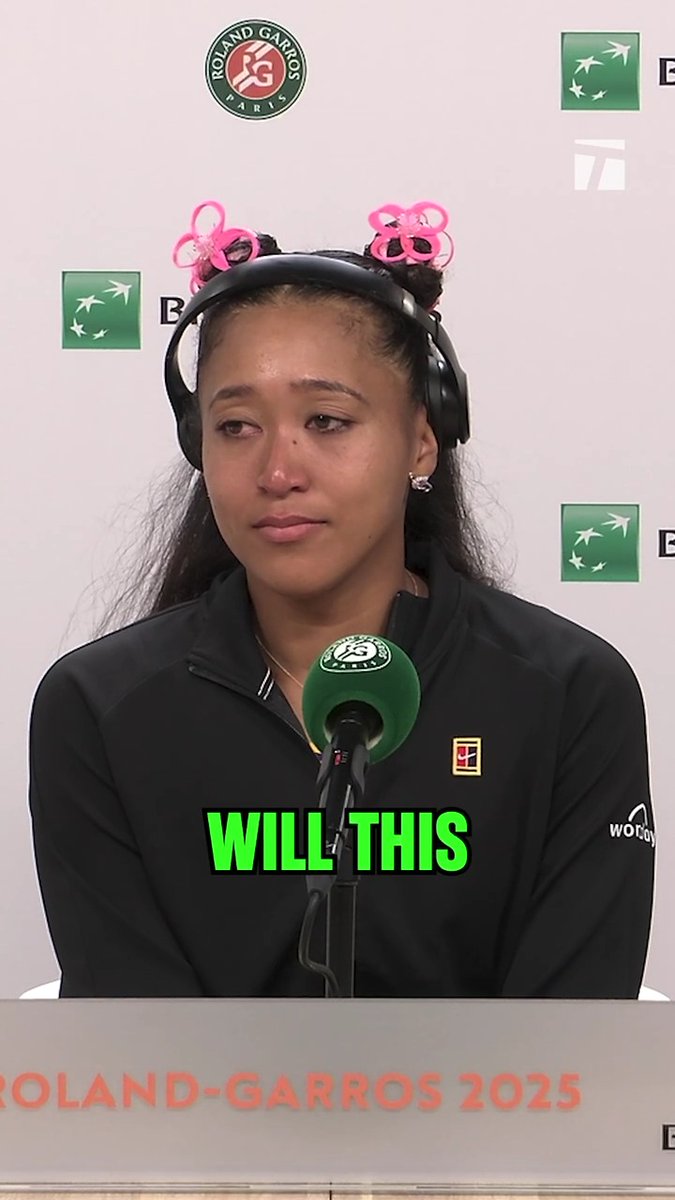 Keep your head high, Naomi 🩷 #RolandGarros