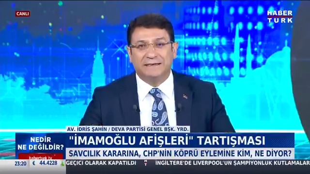 "İmamoğlu Afişleri" tartışması... Savcılık kararına, CHP'nin köprü eylemine kim, ne diyor? DEVA Partisi Genel Başkan Yardımcısı Av. İdris Şahin #NedirNeDeğildir'de anlattı.