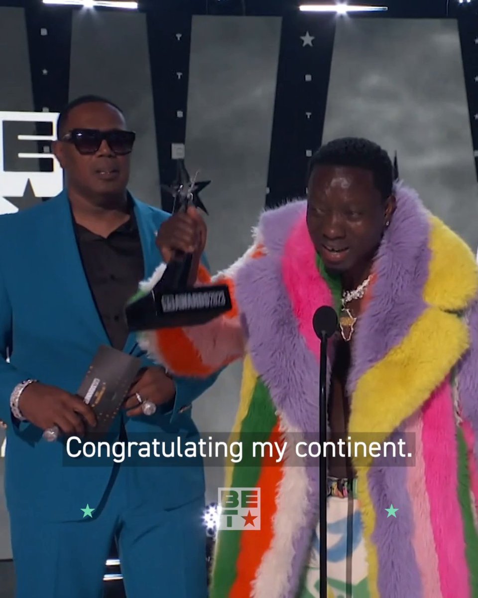 (1/2)Burna Boy took home Best International Act at the 2023 #BETAwards…well technically, Michael Blackson picked it up, but y’all get the point. 😂