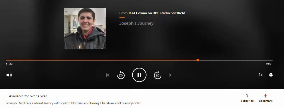 A mentally disturbed woman who decided she was a man after hearing voices in her head has been profiled on BBC Radio Sheffield. She reveals she's taking testosterone even though she has cystic fibrosis. The interviewer affirms all her decisions and says her story is 'wonderful'