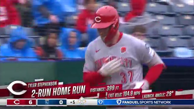 Tyler Stephenson is 3-for-3 and blasts this one into the bullpen for the Cincinnati Reds 💥